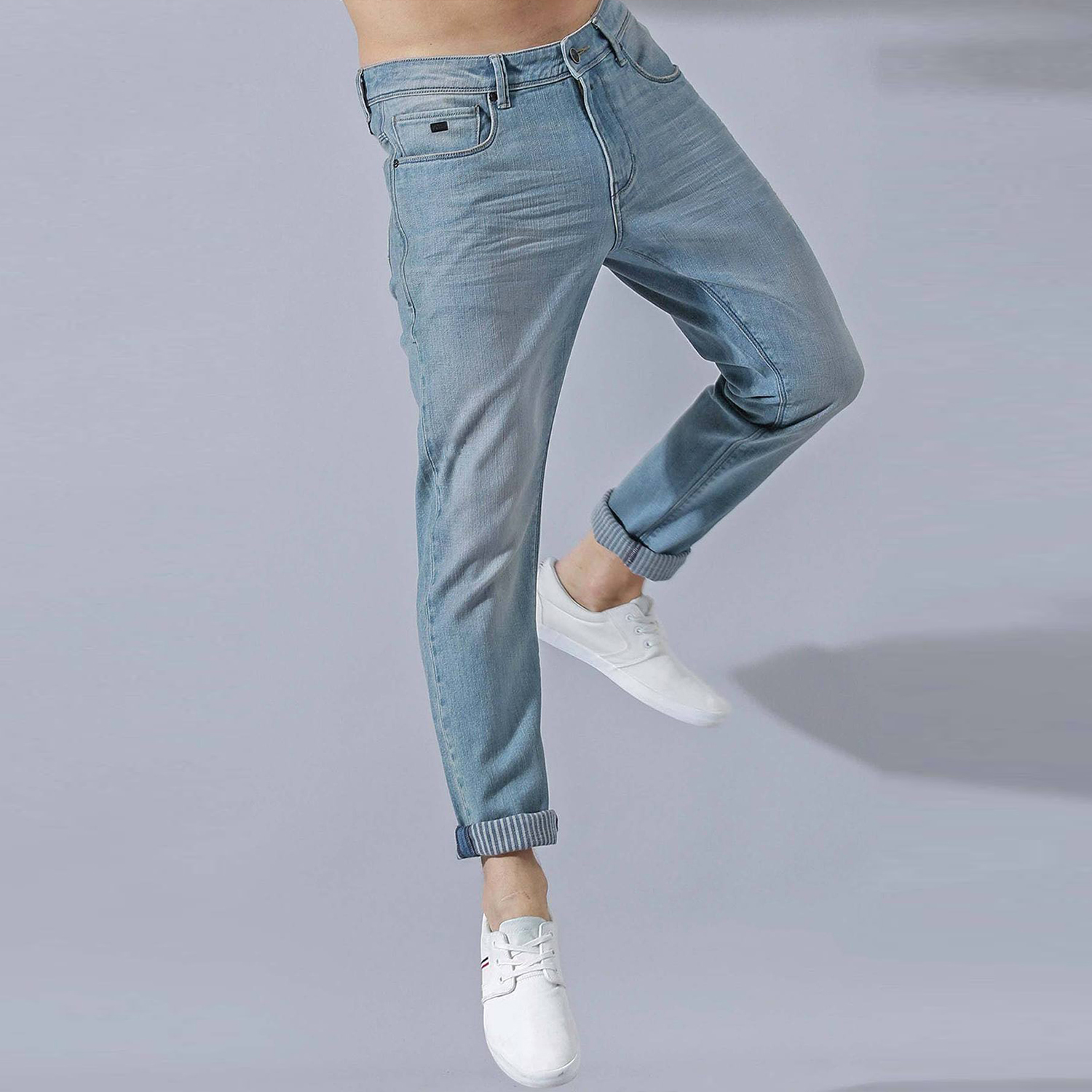 NZ13083 Slimfit Stretchable Denim Jeans Pant For Men Light Blue